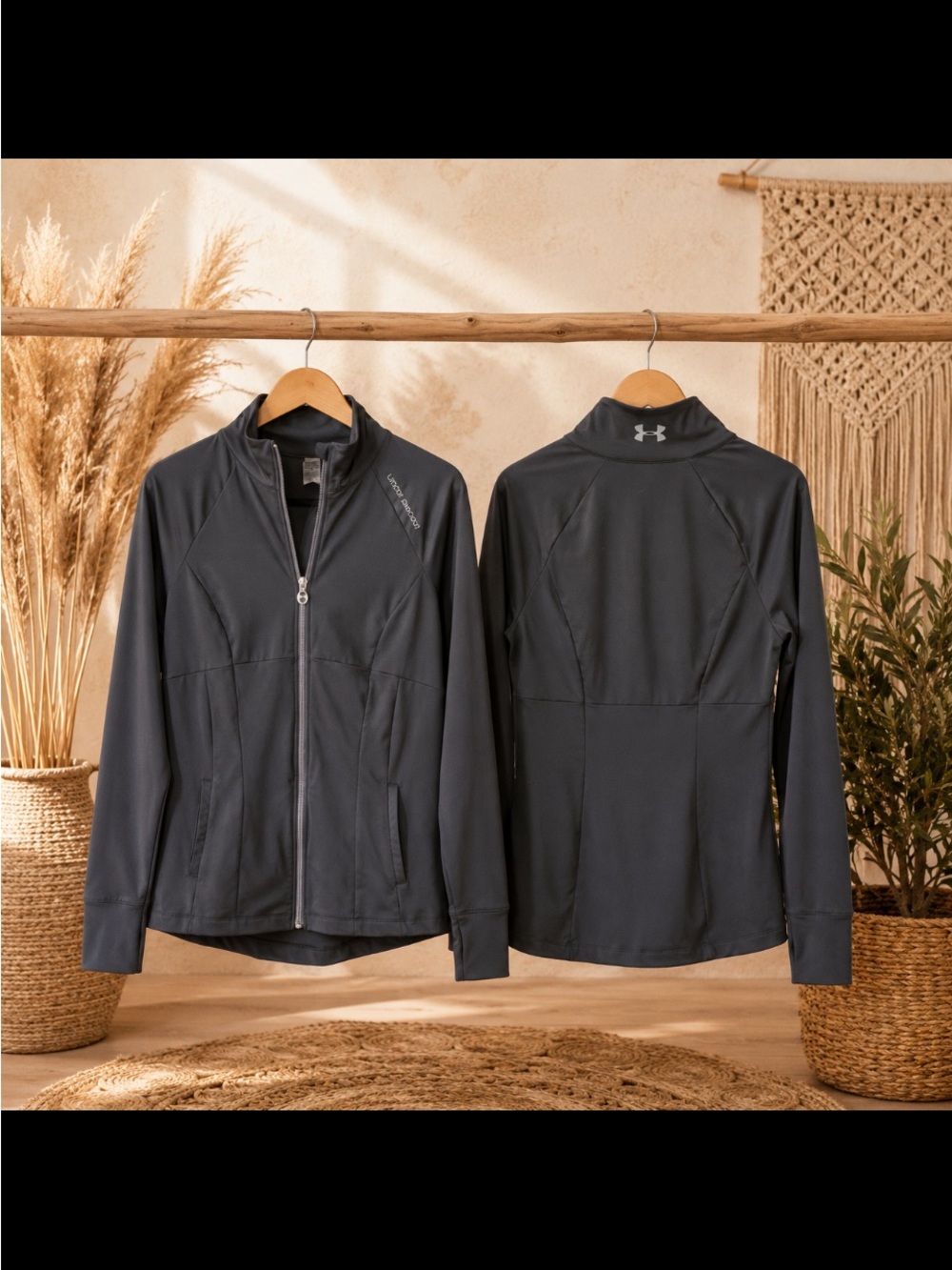 Under Armour Women's Charcoal Full-Zip Lightweight Jacket size small